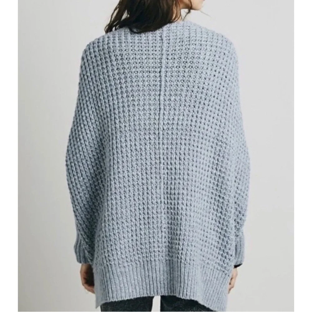 FREE PEOPLE Breeze Boho Wool / Angora Rabbit Hair Blend Chunky Cardigan Size L